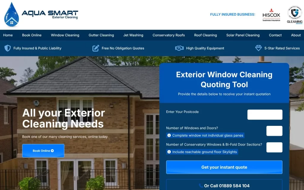 Aqua Smart UK website