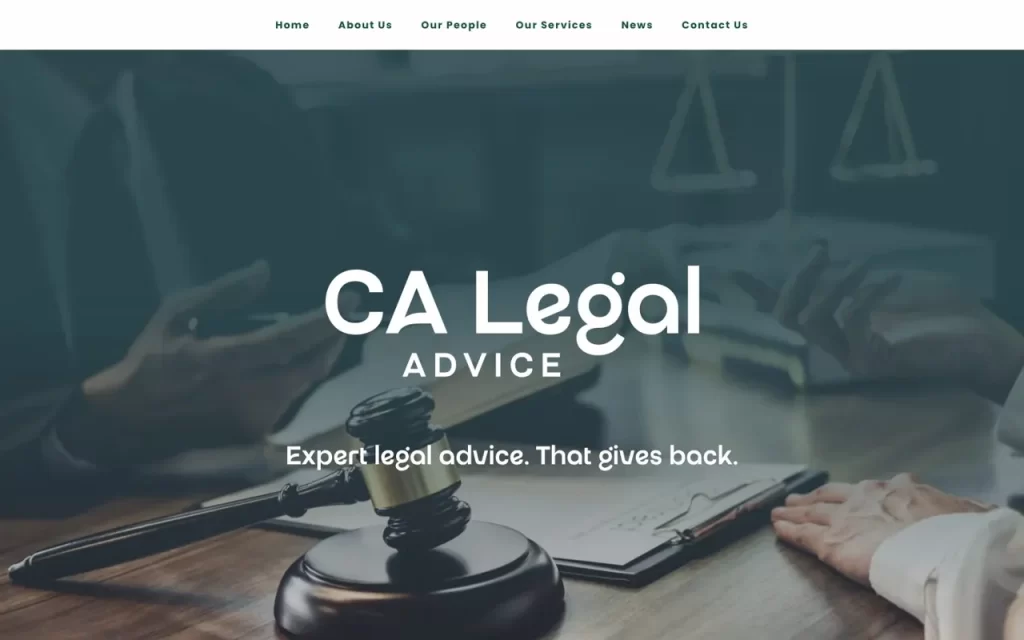 CA Legal Advice website