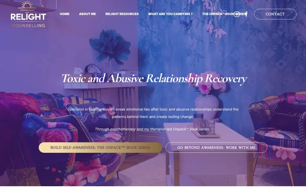 Relight Counselling website