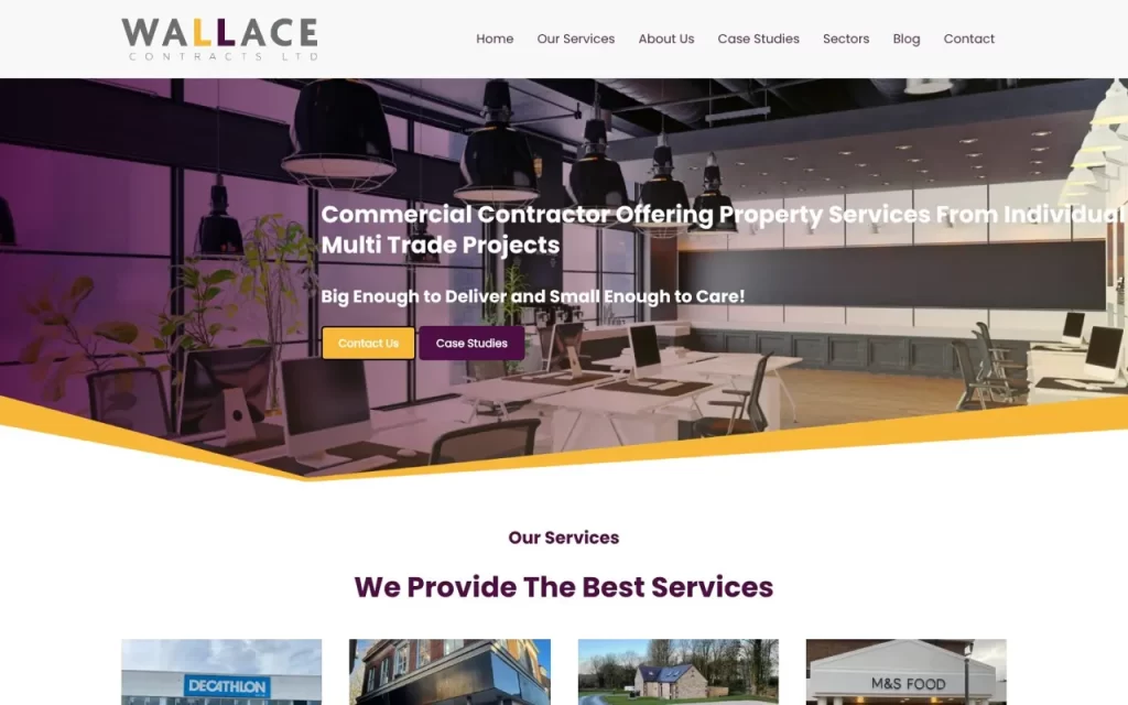 Wallace Contracts Ltd website